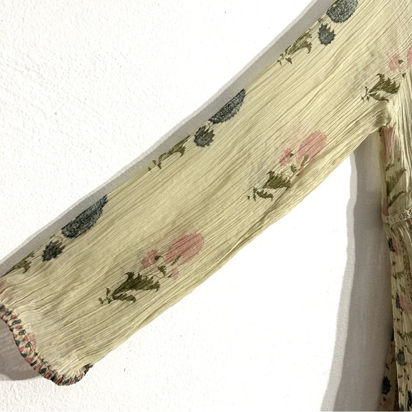 Soft Surroundings boho cottage peasant Serenata Tunic floral beaded EUC size M - Picture 10 of 13